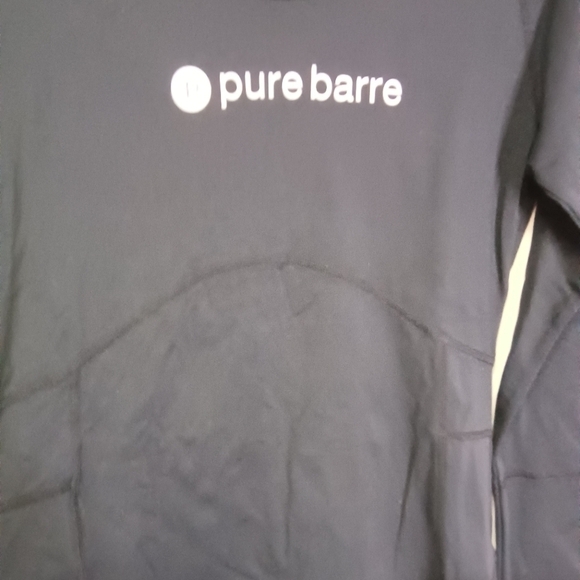 Pure Barre x Glyder Black Long Sleeve Top Zipper Pocket Medium - Picture 2 of 8